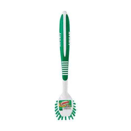 Libman Commercial Big Job Kitchen Brushes 8 x 3 GreenWhite Pack Of