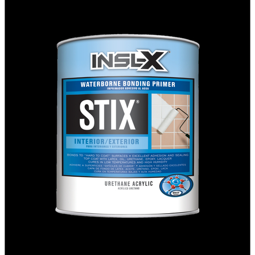 Insl-X SXA110099-04 Bonding Primer Stix White Flat Water-Based Acrylic Urethane 1 qt White