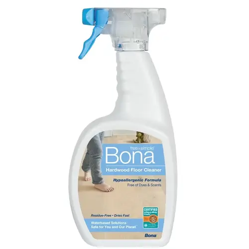 Bona WM760059001 Hardwood Floor Cleaner Free & Simple No Scent Liquid 36 oz