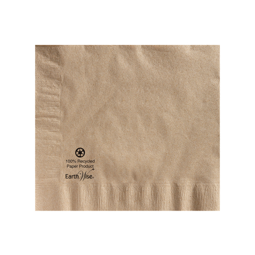 HOFFMASTER 180435 NAPKIN DINNER KRAFT 17X17 2 PLY 1/4 FOLD 100 % RECYCLED EARTH WISE