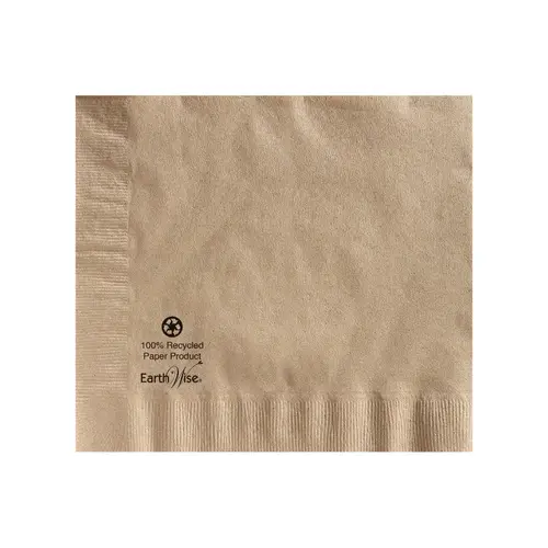 HOFFMASTER 180435 NAPKIN DINNER KRAFT 17X17 2 PLY 1/4 FOLD 100 % RECYCLED EARTH WISE