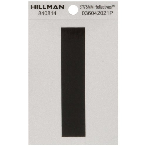 Letter 3" Reflective Black Vinyl Self-Adhesive I