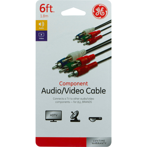 Audio-Video Cable 6 ft. L 3.5 mm Black