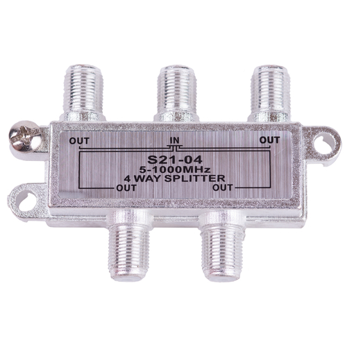 Monster 140010-00 4 Way Coax Splitter Just Hook It Up 75 ohm 1000 MHz ...