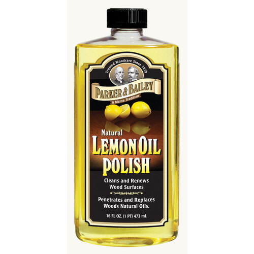 Parker & Bailey 510664 Oil Polish, 16 oz, Light Yellow, Liquid, Lemon