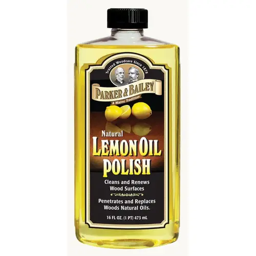 Oil Polish, 16 oz, Light Yellow, Liquid, Lemon