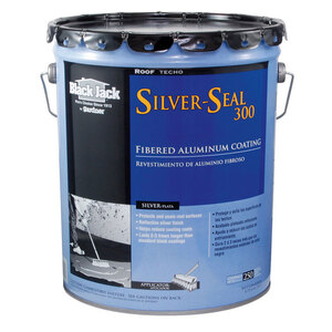 Black Jack 5175-A-30 Roof Coating Silver Seal 300 Gloss Silver Fibered Aluminum 4.75 gal Silver