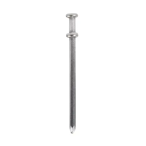 00 Scaffold Nail, 6D, 1-3/4 in L, Steel, Brite, Duplex Head, Round, Smooth Shank, 50 lb