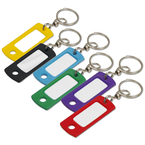 Lucky Line Products 16802 Key Tag Metal/Plastic Assorted Swivel Assorted