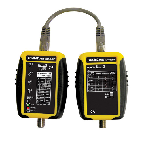 Cable-Test Series Cable Tester, Black/Yellow