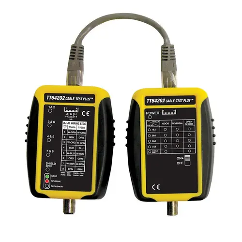 Cable-Test Series Cable Tester, Black/Yellow