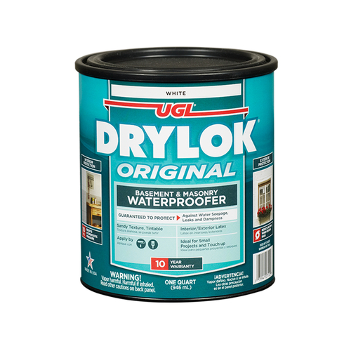 Drylok 27512 Waterproof Sealer Low Luster White Latex 1 qt White