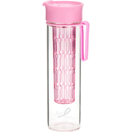 Trudeau 8712210 Hydration Bottle Rejuvenate 17 oz Clear/Pink BPA Free Clear/Pink