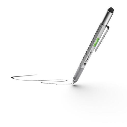 True Utility TRU-PEN-0001 Multitool Pen Silver Silver