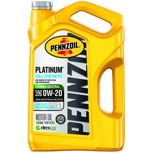 Motor Oil Platinum 0W-20 Gasoline Synthetic 5 qt - pack of 3