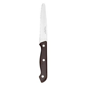 WORLD TABLEWARE 201-2642 WTI 201 2642 1 Dz Round Tip Steak Knife w/Black Bakelite Handle & High Polished Blade 8 7/8