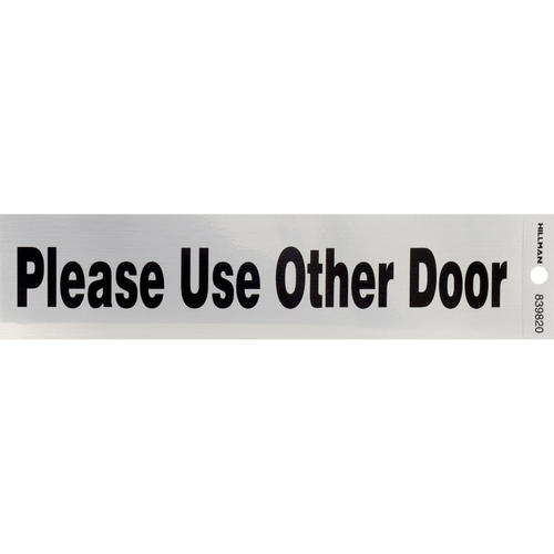 Decal English Silver Do Not Enter 2" H X 8" W - pack of 6