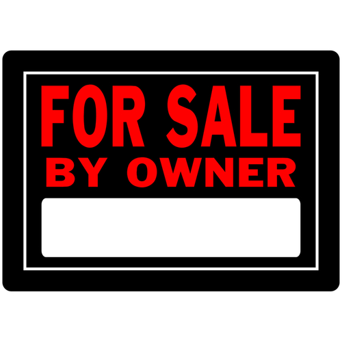 Sign English Black For Sale 10" H X 14" W - pack of 6