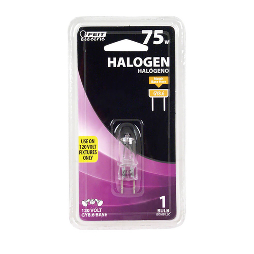 Feit Electric BPQ75/8.6/RP Halogen Bulb 75 W JCD Specialty 180 lm Warm White Clear