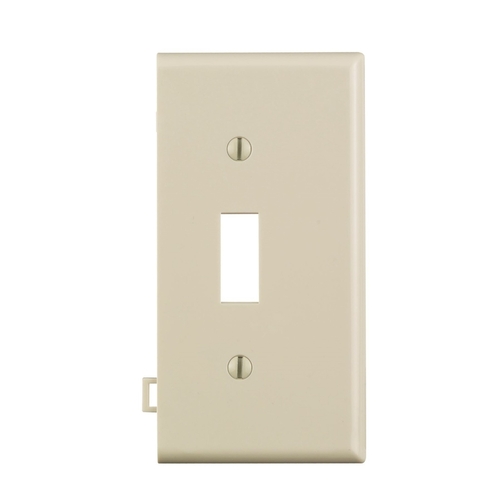 Leviton 0PSE1-00T Sectional End Wall Plate Light Almond 1 gang Thermoplastic Nylon Toggle Light Almond