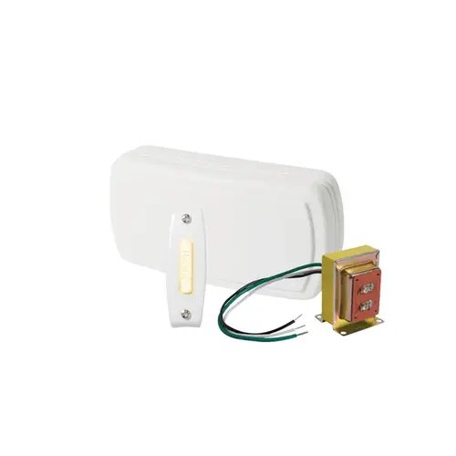 Door Chime Kit White Plastic Wired White