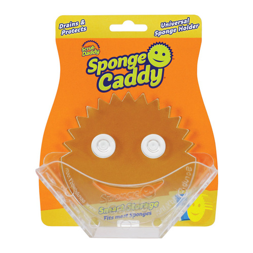 Sponge Caddy Heavy Duty For Household 6.5" L Yellow/White Translucent