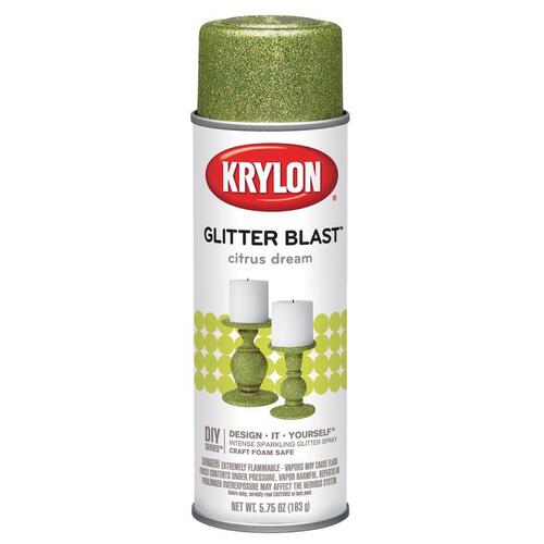 KRYLON K03808000 Glitter Blast Spray Paint, Glitter, Citrus Dream, 5.75 oz, Aerosol Can