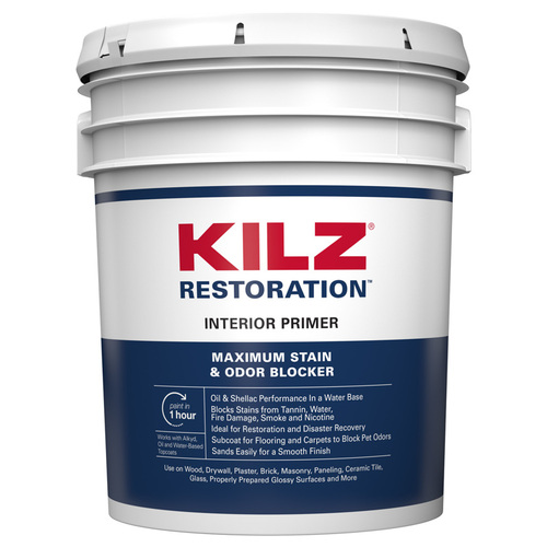 KILZ L200205 Primer Restoration White Flat Water-Based Acrylic Modified Epoxy 5 gal White