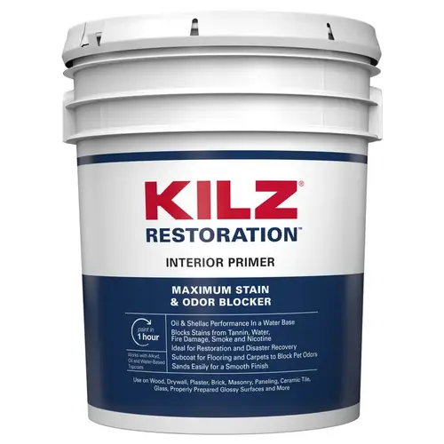 KILZ L200205 Primer Restoration White Flat Water-Based Acrylic Modified Epoxy 5 gal White