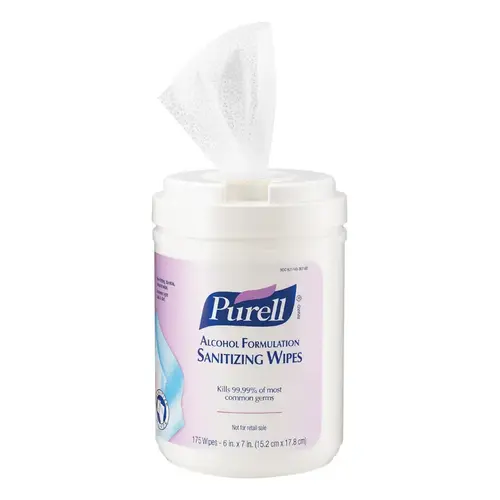 Alcohol Sanitiizing Wipes No Scent Antibacterial 175 ct