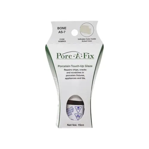 Porc-A-Fix AS-7 Porc-A-Fix Porcelain Touch-up Paint, American Standard Bone, 15cc