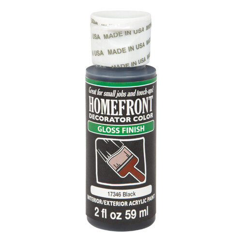 Homefront 17346-XCP3 Hobby Paint Gloss Black 2 oz Black - pack of 3