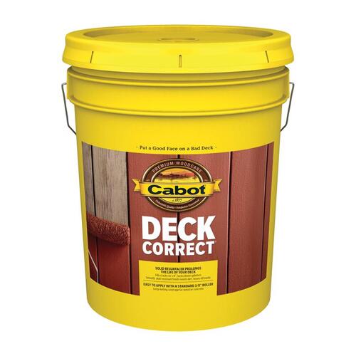 Deck Stain DeckCorrect Solid Redwood Water-Based Acrylic 5 gal Redwood