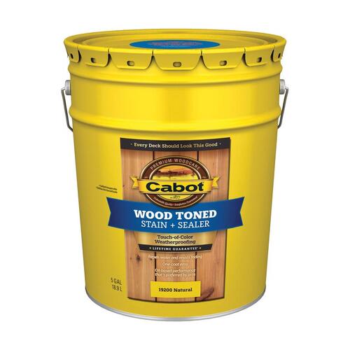 140.00.008 Deck and Siding Stain, Natural, Liquid, 5 gal, Can