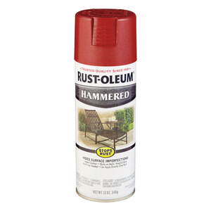 Rust-Oleum 7217830-XCP6 Spray Paint Stops Rust Hammered Bright Red 12 oz  Bright Red - pack of 6