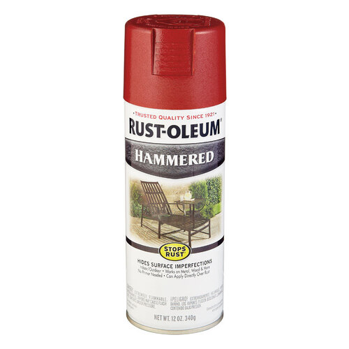 Rust-Oleum 7217830-XCP6 Spray Paint Stops Rust Hammered Bright Red 12 oz  Bright Red - pack of 6