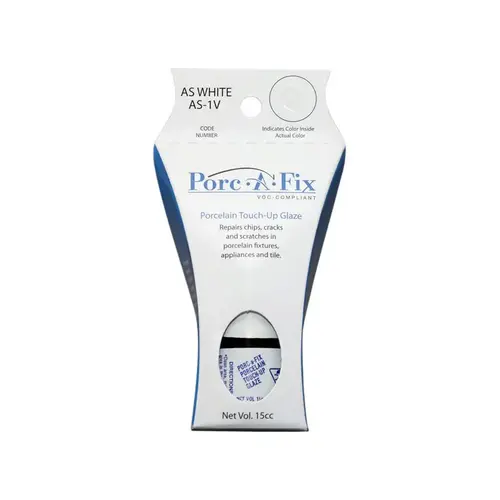 Porc-A-Fix AS-1V Porc-A-Fix American StandardWhite Porcelain Touch-up Paint, 15cc