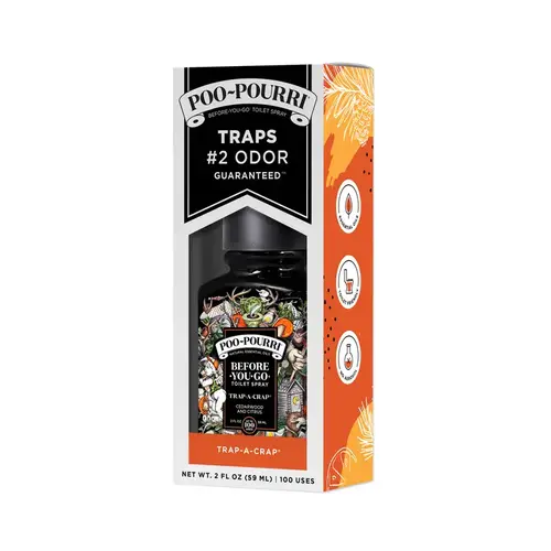Poo-Pourri TRAP-002-CB-XCP12 Trap-A-Crap TRAP-002-CB Travel Size Toilet Spray, 2 oz, Bottle, Citrus - pack of 12