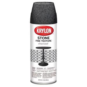 Krylon Fine Stone Texture Charcoal Spray Paint 12 oz (6 Pack)