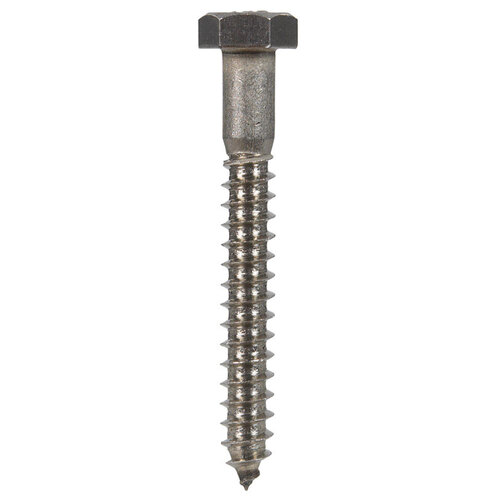 Lag Screw 5/16" X 2-1/2" L Hex Stainless Steel