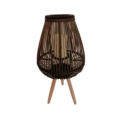 Lantern 24" Bamboo Brown Brown