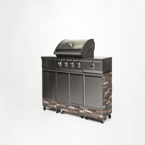 Grill 4 Burner Liquid Propane Silver Silver