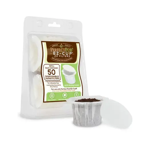 Disposable Cup Filters EZ-Cup 2.0 White Plastic White