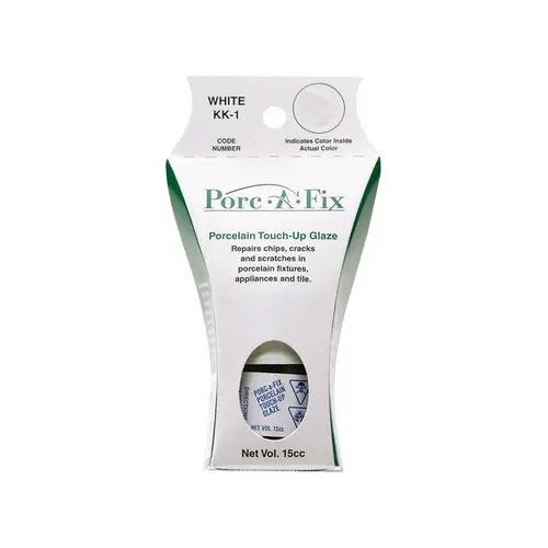 Porc-A-Fix KK-1 Porc-A-Fix Kohler White Porcelain Touch-up Paint, 15cc