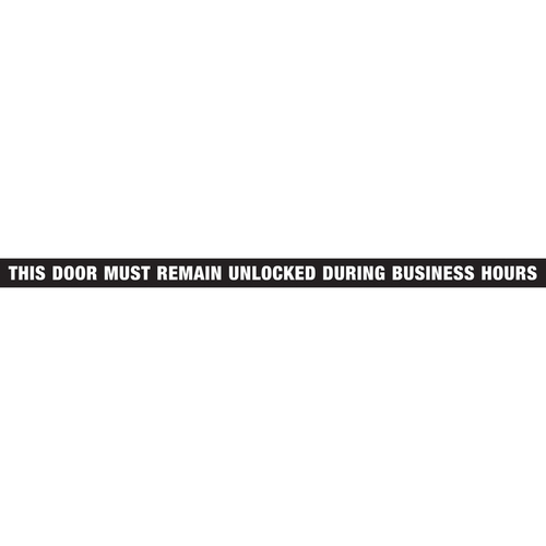 Decal English Black Notice 1.5" H X 28" W Adhesive