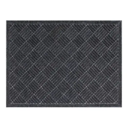 Multy Home MT1005339 Floor Mat Contours 48" L X 36" W Charcoal Polyester/Vinyl Charcoal