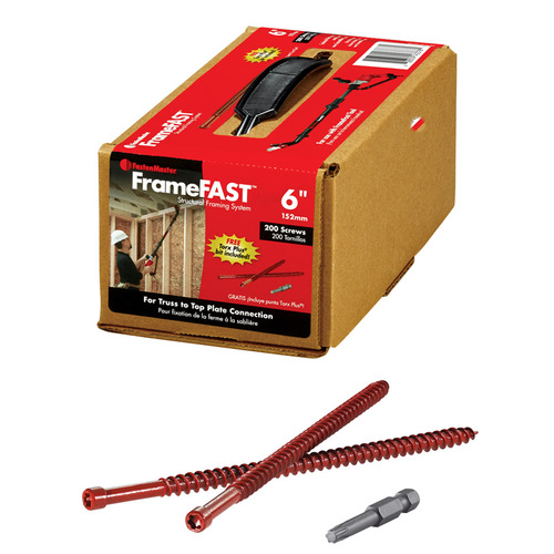 FastenMaster FMFF006200 Structural Screws FrameFast No. 12 X 6" L Star