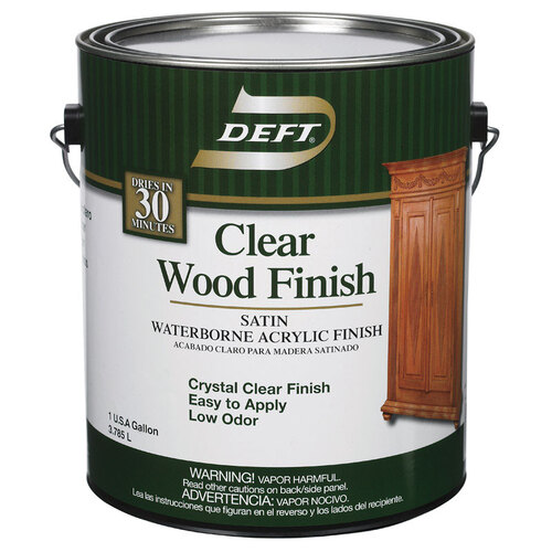 Deft DFT109/01 Finish and Sealer Satin Clear WaterBased Acrylic 1 gal