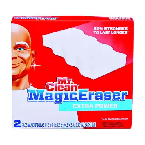 Magic Eraser Xtra power Heavy Duty For Multi-Purpose 4.6" L Whit - 2 per pack x16 packs