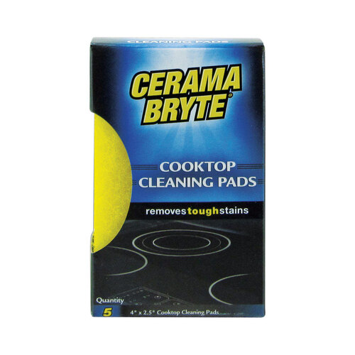 Cerama Bryte 28512 Cleaning Pad Delicate, Light Duty For Cooktop 4" L Yellow